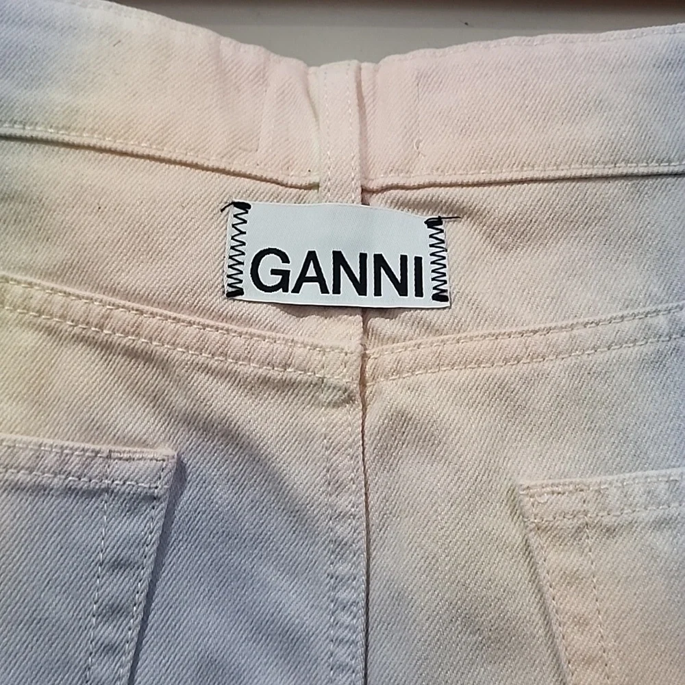 Ganni Multicolored Wash Shiloh Denim Skirt (SZ 42) - Picture 8 of 14